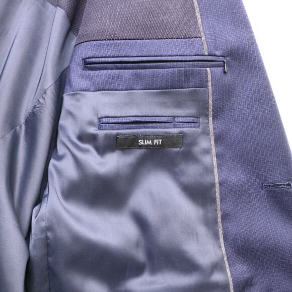 Jos. A. Bank Navy TravelTech Slim Fit Wool Blazer 48R - Picture 6 of 10
